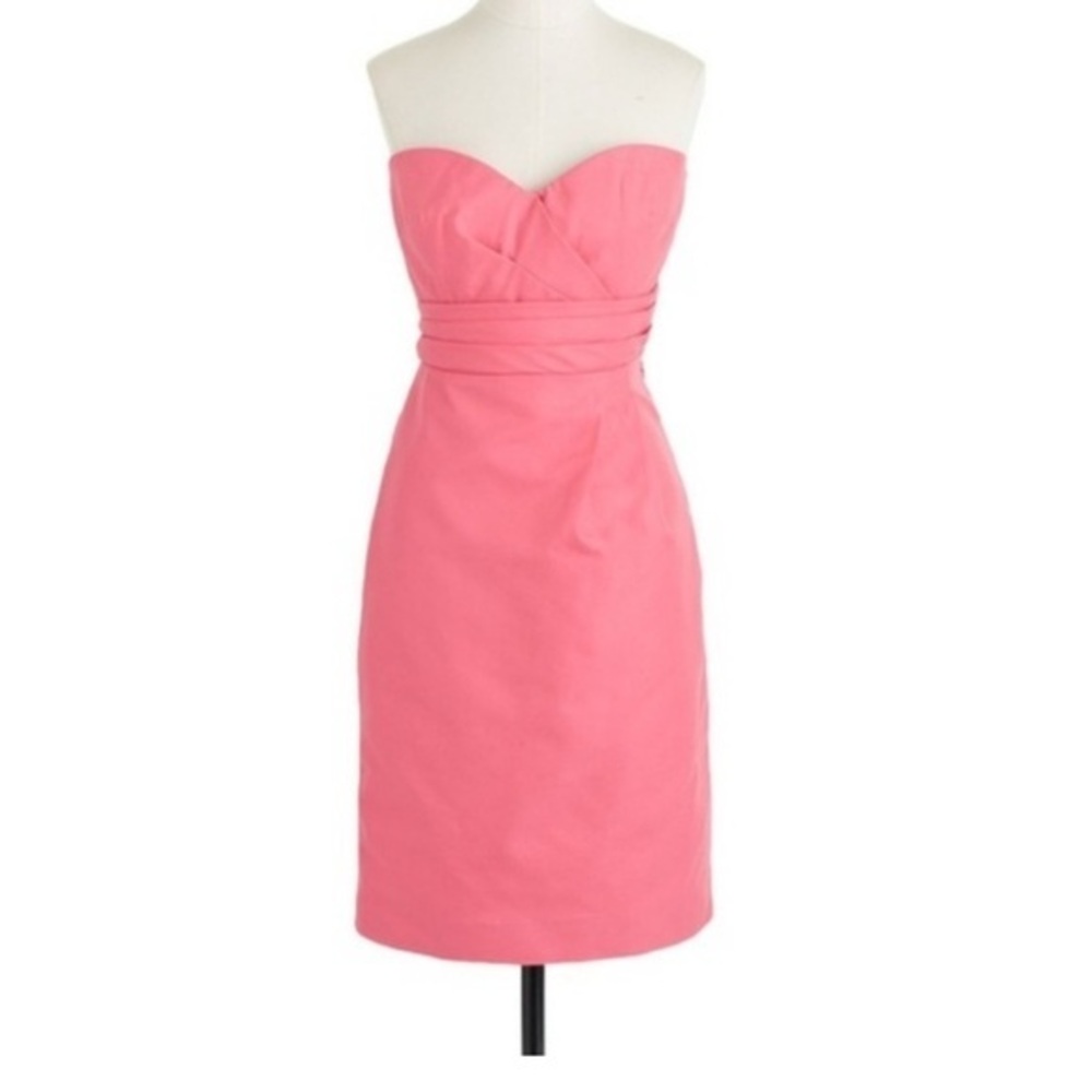 JCREW RAQUEL STRAPLESS DRESS SWEET PAPAYA CORAL 4